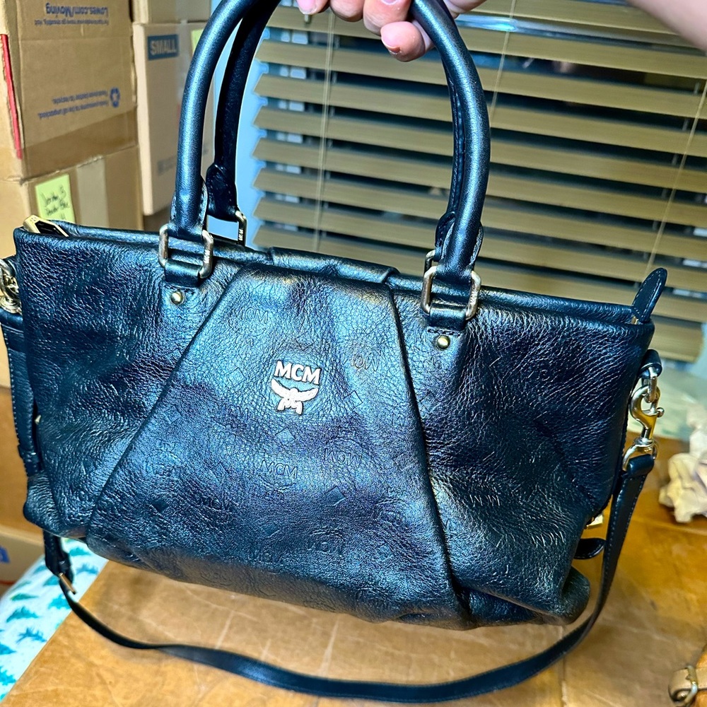 MCM Visetos Leather Satchel (SHG-34772)